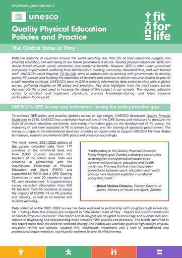 Quality physical education policies and practice: the global.